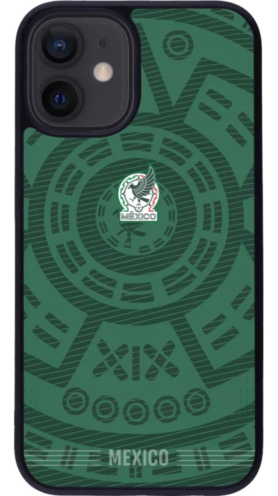 iPhone 12 mini Case Hülle - Silikon schwarz Mexiko 2026 personalisierbares Fussballtrikot