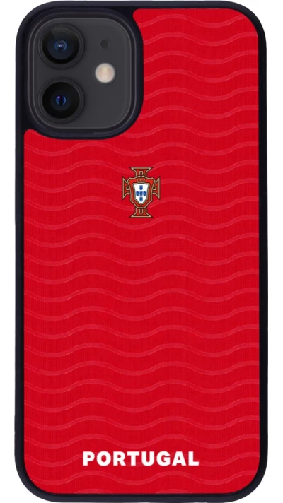 iPhone 12 mini Case Hülle - Silikon schwarz Portugal 2026 personalisierbares Fussballtrikot
