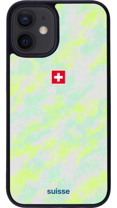 iPhone 12 mini Case Hülle - Silikon schwarz Schweiz Away 2026 personalisierbares Fussballtrikot