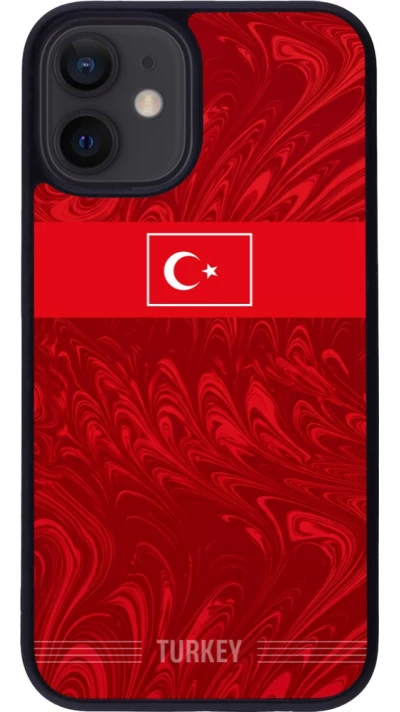 iPhone 12 mini Case Hülle - Silikon schwarz Türkei 2026 personalisierbares Fussballtrikot