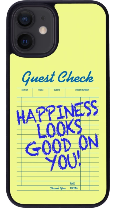 Coque iPhone 12 mini - Silicone rigide noir Guest check 2026