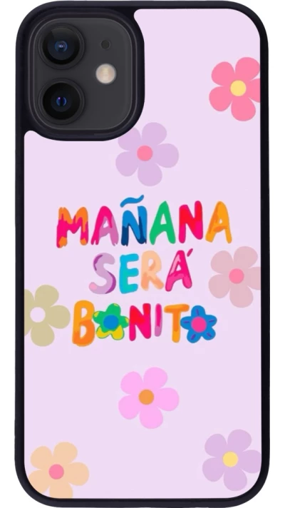 Coque iPhone 12 mini - Silicone rigide noir Karol G Manana sera bonito