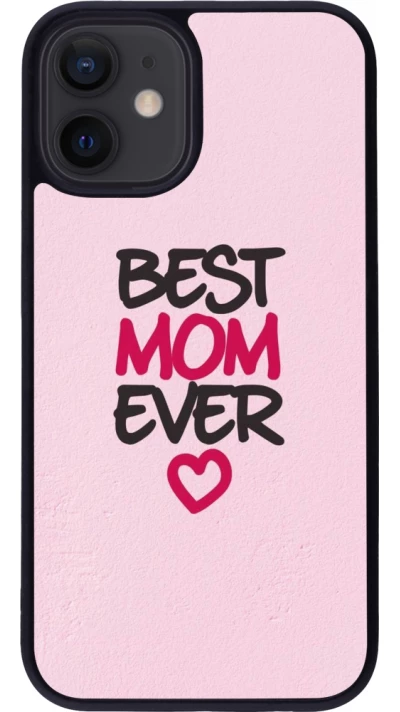 iPhone 12 mini Case Hülle - Silikon schwarz Mom 2023 best Mom ever pink