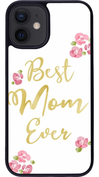 iPhone 12 mini Case Hülle - Silikon schwarz Mom 2024 best Mom ever