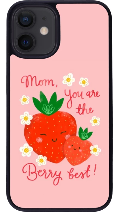 iPhone 12 mini Case Hülle - Silikon schwarz Mom 2026 Berry best