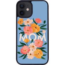 iPhone 12 mini Case Hülle - Silikon schwarz Mom 2026 Flowers