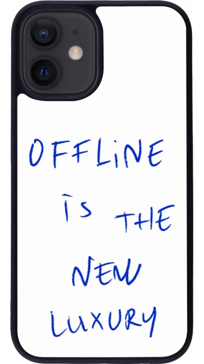iPhone 12 mini Case Hülle - Silikon schwarz Offline is the new luxury