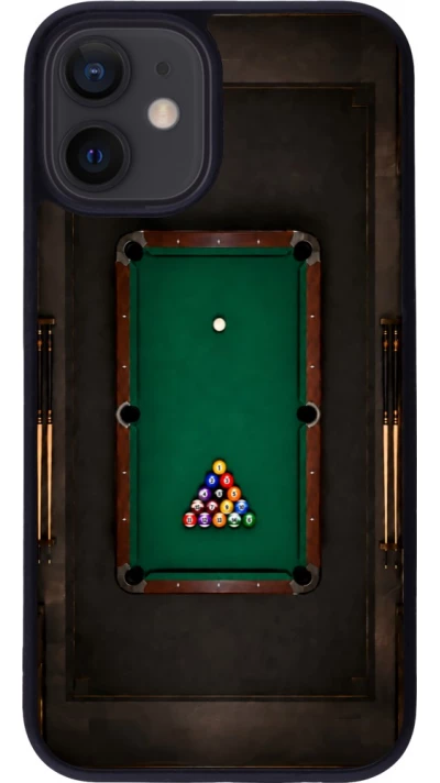 Coque iPhone 12 mini - Silicone rigide noir Sports 2026 Billard
