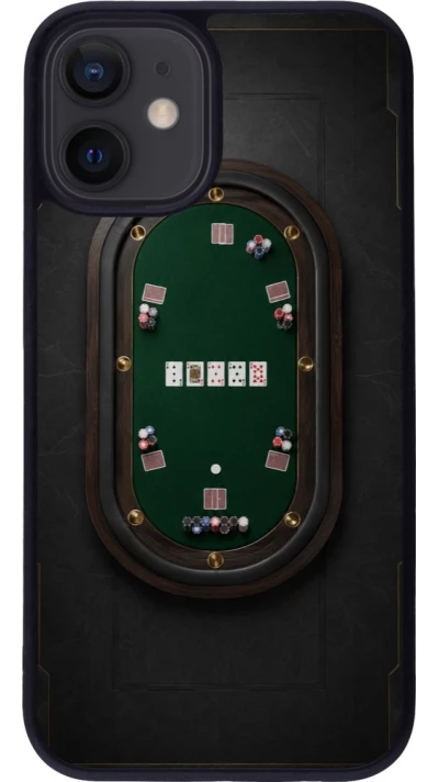 Coque iPhone 12 mini - Silicone rigide noir Sports 2026 Poker