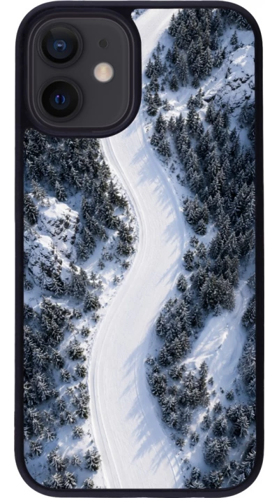 Coque iPhone 12 mini - Silicone rigide noir Sports 2026 Ski