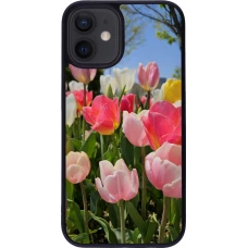iPhone 12 mini Case Hülle - Silikon schwarz Tulips Spring 2026