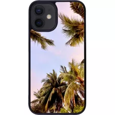 iPhone 12 mini Case Hülle - Silikon schwarz Summer 2023 palm tree vibe
