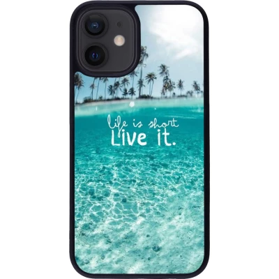 Coque iPhone 12 mini - Silicone rigide noir Summer 18 24