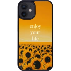 iPhone 12 mini Case Hülle - Silikon schwarz Summer 2026 Enjoy your life