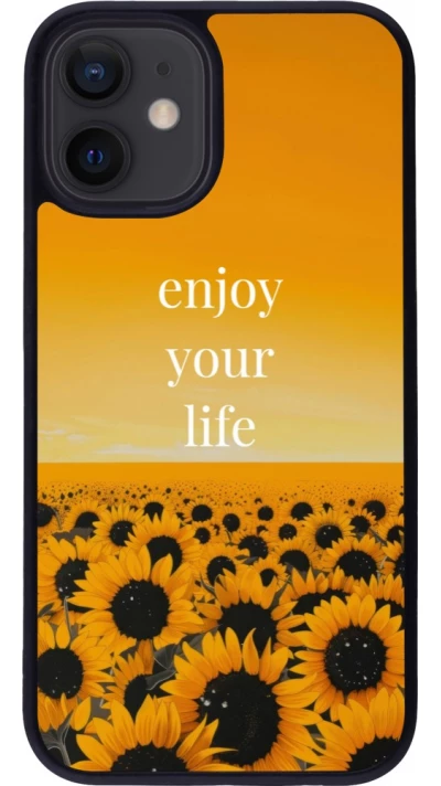 iPhone 12 mini Case Hülle - Silikon schwarz Summer 2026 Enjoy your life