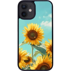 iPhone 12 mini Case Hülle - Silikon schwarz Sunflowers Summer 2026
