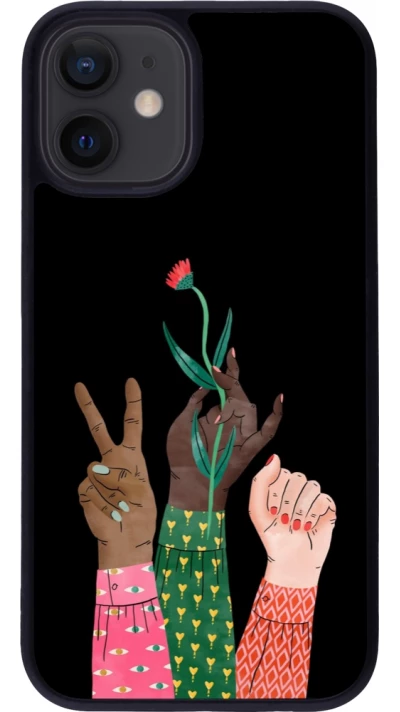 Coque iPhone 12 mini - Silicone rigide noir Womens day 2026 2