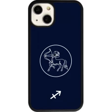 Coque iPhone 13 - Silicone rigide noir Astrologie Sagittaire