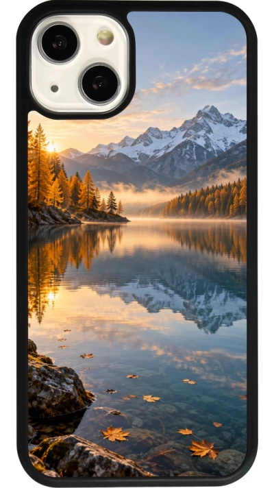 Coque iPhone 13 - Silicone rigide noir Autumn 26 Autumn lake