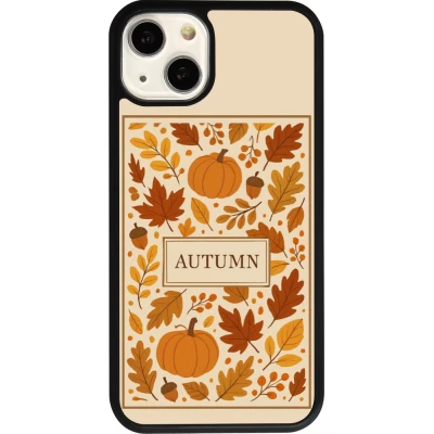 Coque iPhone 13 - Silicone rigide noir Autumn 26 Hello autumn