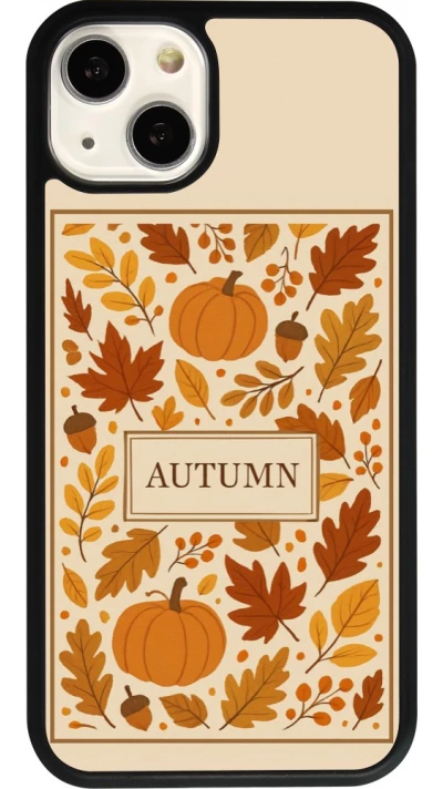 Coque iPhone 13 - Silicone rigide noir Autumn 26 Hello autumn