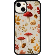 Coque iPhone 13 - Silicone rigide noir Autumn 26 Mushrooms and leaves