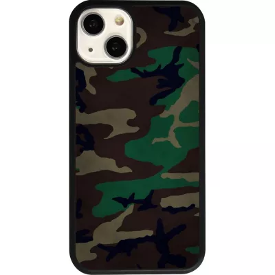 Coque iPhone 13 - Silicone rigide noir Camouflage 3
