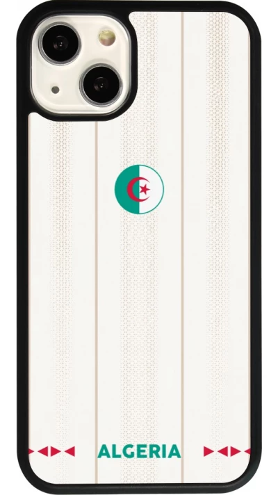 Coque iPhone 13 - Silicone rigide noir Maillot de football Algérie 2026 personnalisable