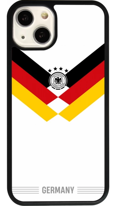 Coque iPhone 13 - Silicone rigide noir Maillot de football Allemagne 2026 personnalisable