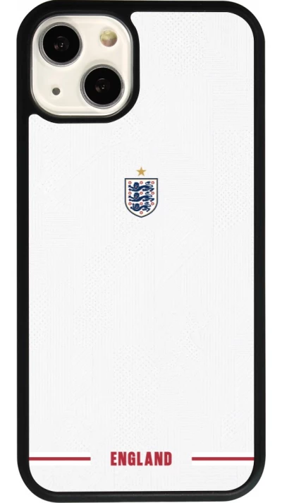 Coque iPhone 13 - Silicone rigide noir Maillot de football Angleterre 2026 personnalisable