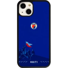 Coque iPhone 13 - Silicone rigide noir Maillot de football Haiti 2026 personnalisable