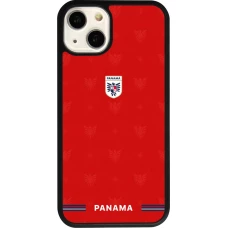 Coque iPhone 13 - Silicone rigide noir Maillot de football Panama 2026 personnalisable