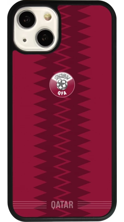iPhone 13 Case Hülle - Silikon schwarz Qatar 2026 personalisierbares Fussballtrikot