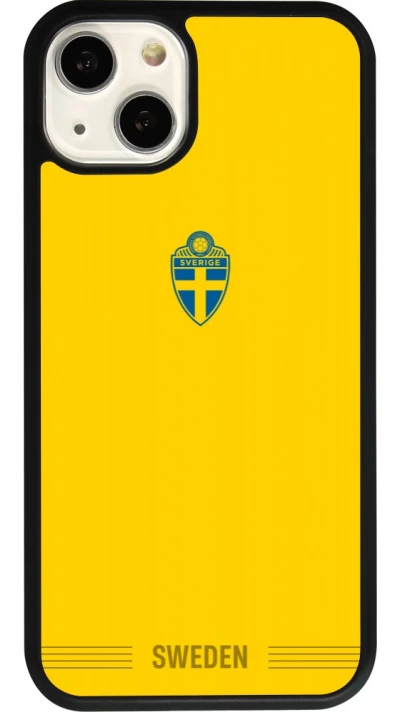 iPhone 13 Case Hülle - Silikon schwarz Schweden 2026 personalisierbares Fussballtrikot