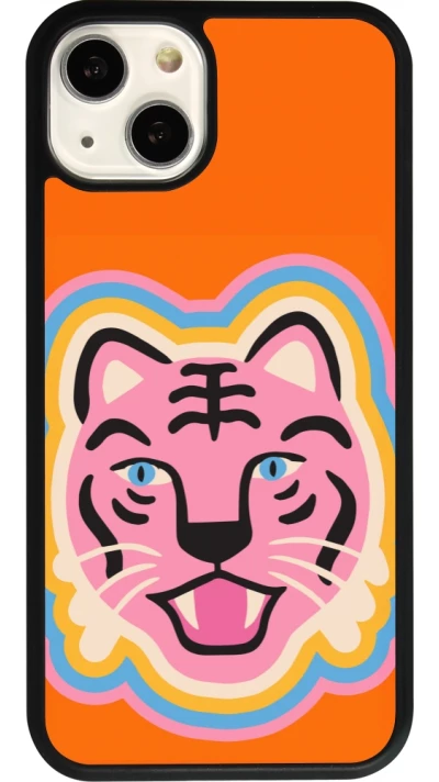 Coque iPhone 13 - Silicone rigide noir Lion colors 2026