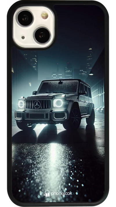 Coque iPhone 13 - Silicone rigide noir Mercedes G AMG Night