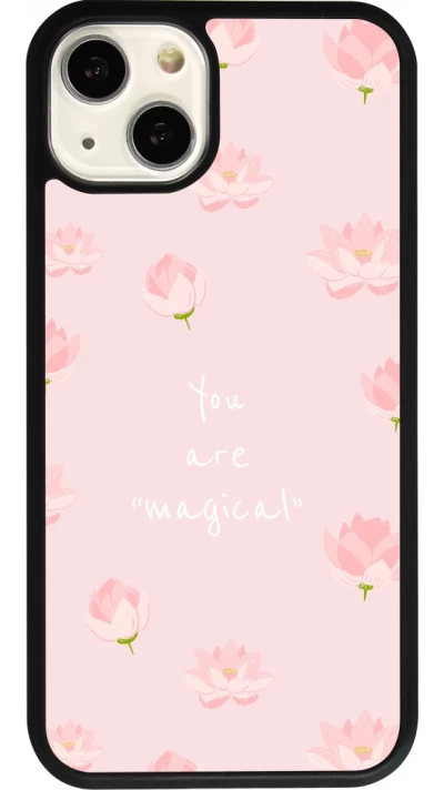 Coque iPhone 13 - Silicone rigide noir Mom 2023 your are magical