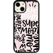iPhone 13 Case Hülle - Silikon schwarz Mom 2024 Super mom
