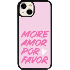 Coque iPhone 13 - Silicone rigide noir More amor porfavor