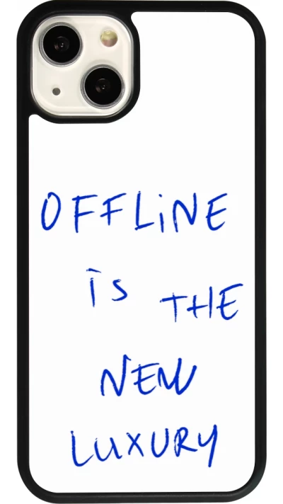 Coque iPhone 13 - Silicone rigide noir Offline is the new luxury