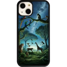 iPhone 13 Case Hülle - Silikon schwarz Paradies der exotischen Tiere