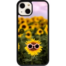 iPhone 13 Case Hülle - Silikon schwarz Sunflower with glasses Spring 2026