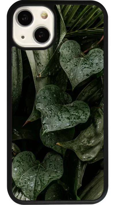 iPhone 13 Case Hülle - Silikon schwarz Spring 23 fresh plants
