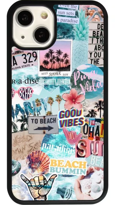 iPhone 13 Case Hülle - Silikon schwarz Summer 20 collage