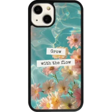 Coque iPhone 13 - Silicone rigide noir Summer 2025 Grow with the flow