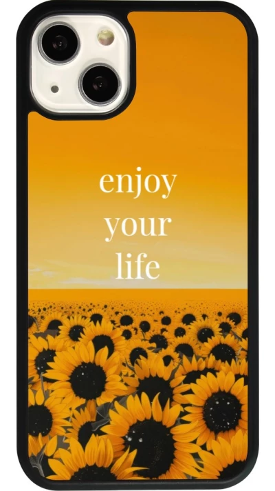 iPhone 13 Case Hülle - Silikon schwarz Summer 2026 Enjoy your life