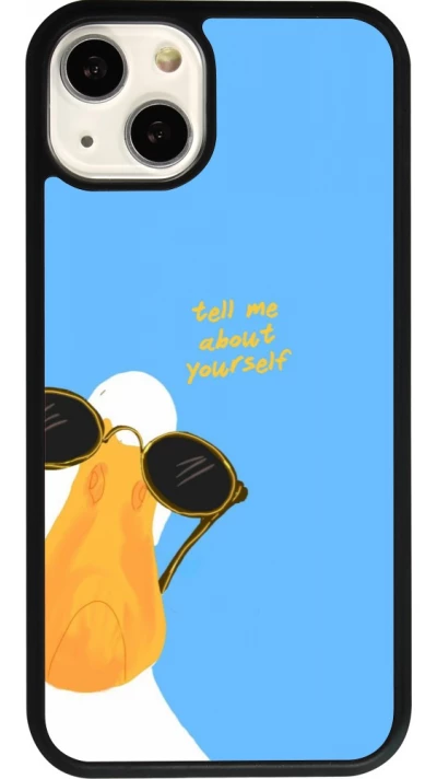 Coque iPhone 13 - Silicone rigide noir Tell me about yourself Summer 2026