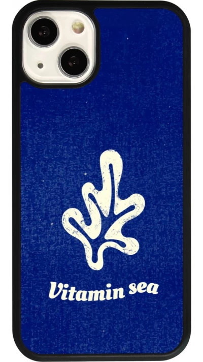 Coque iPhone 13 - Silicone rigide noir Vitamin sea Summer 2026