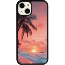 iPhone 13 Case Hülle - Silikon schwarz Watch more sunsets Summer 2026