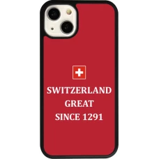 iPhone 13 Case Hülle - Silikon schwarz Switzerland Great Since 1291